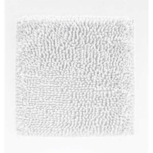 Image of Catherine Lansfield Microfibre Chenille Shower Mat - White