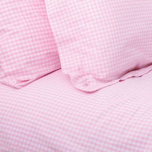 Image of Gingham Duvet Set - Pink