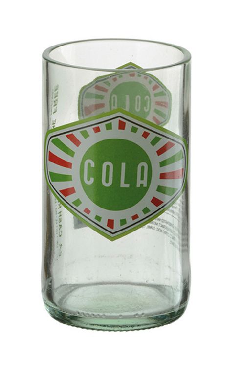 Image of Artland Hi Ball Tumbler Retro Glass Cola Bottle Design Green