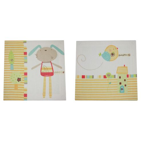 Image of Lollipop Lane Pumpkin & Popsicle Canvas Pictures - Set Of Two