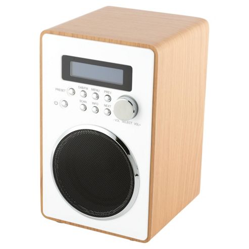 Image of Tesco Dr1302 Wooden Tower Dab Radio