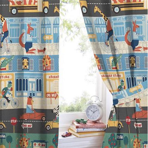 Image of Out N About, Hiccups Curtains 72s - Multi