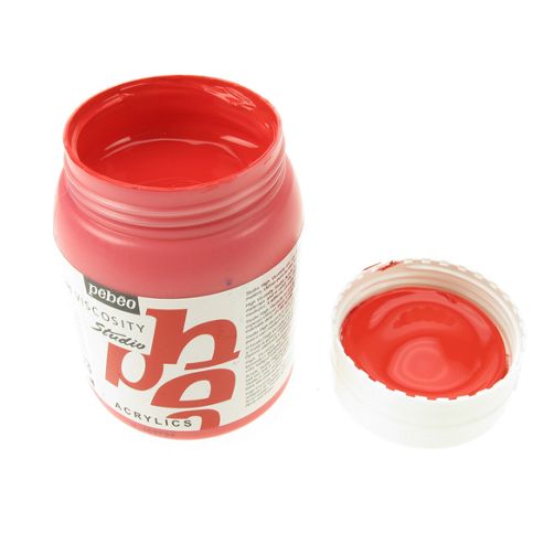 Image of Pebeo Studio Acrylic 500ml - Cadmium Red