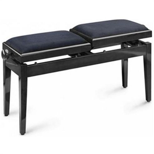 Image of Stagg Adjustable Double Piano Stool - Black