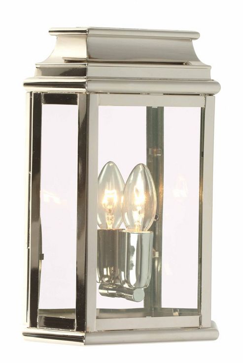 Image of Elstead Lighting St Martins 1 Light Outdoor Wall Lantern - Polished Nickel