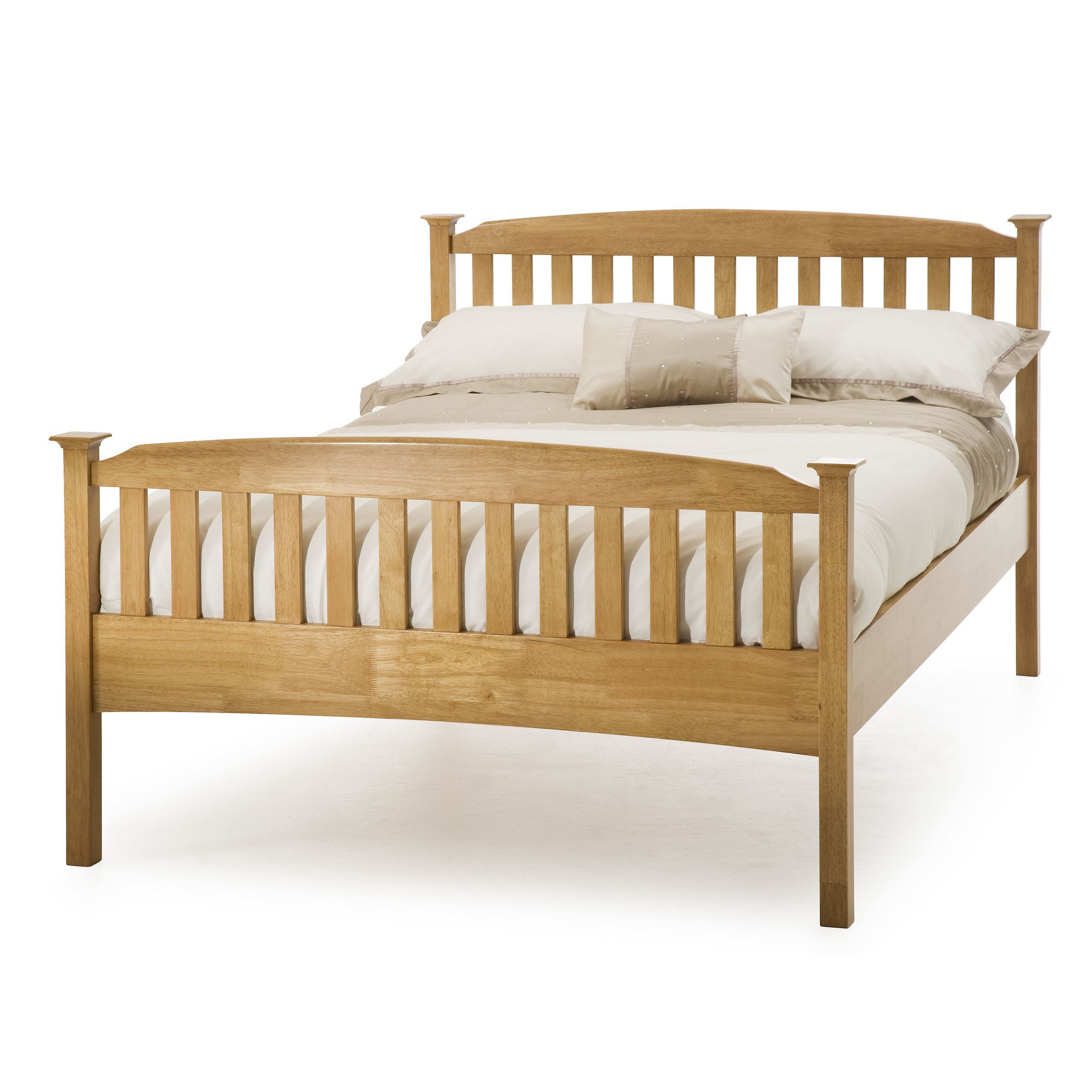 Serene Furnishings Eleanor High Foot End Bed - Opal White - Small Double at Tesco Direct