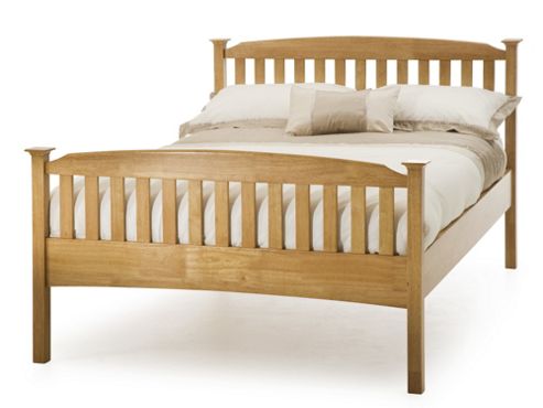Image of Serene Furnishings Eleanor High Foot End Bed - Opal White - Small Double