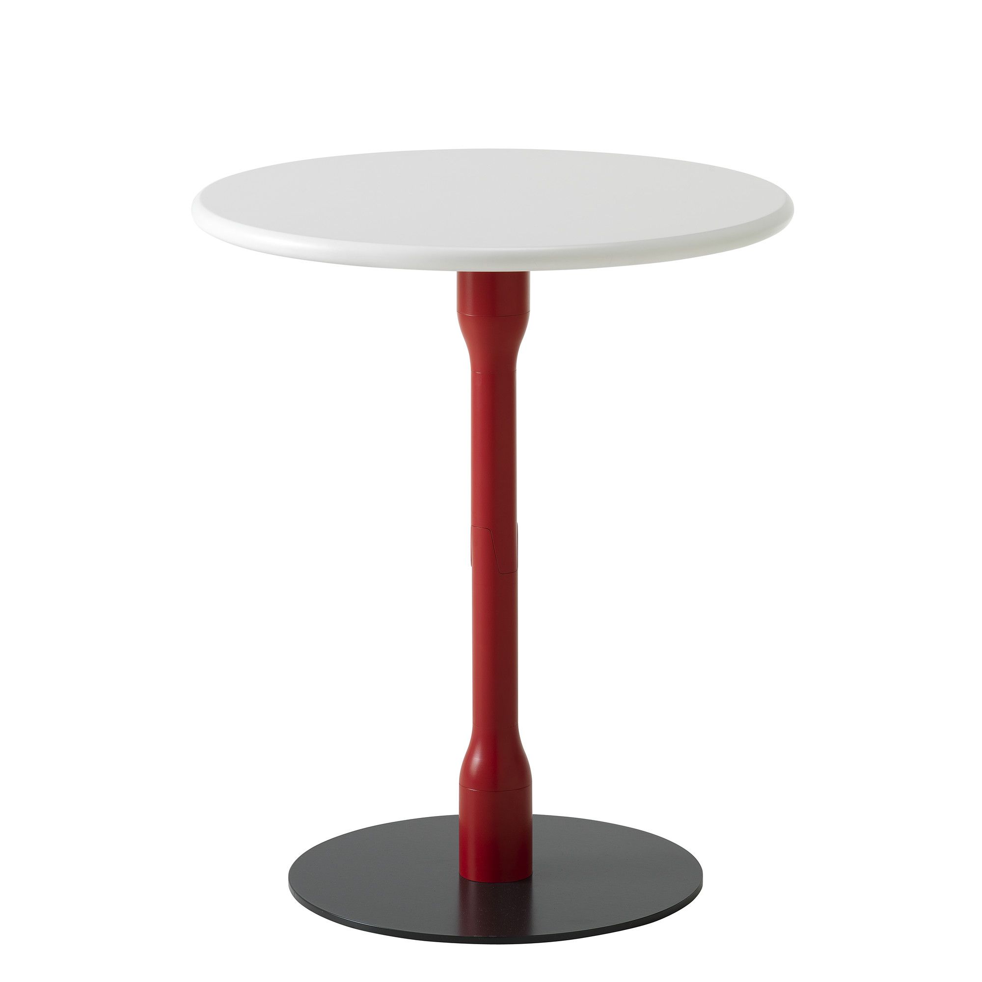 Casamania Bek Round Coffee Table - Painted Metal Red - White at Tesco Direct