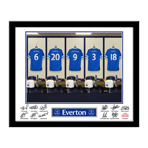 Image of Personalised Everton Dressing Room Frame