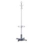 Safco Eight Hook Steel Coat Stand with Umbrella Stand in Chrome