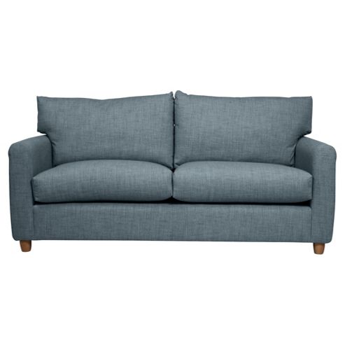 Image of Boston Large 3 Seater Felt Effect Sofa, Mineral