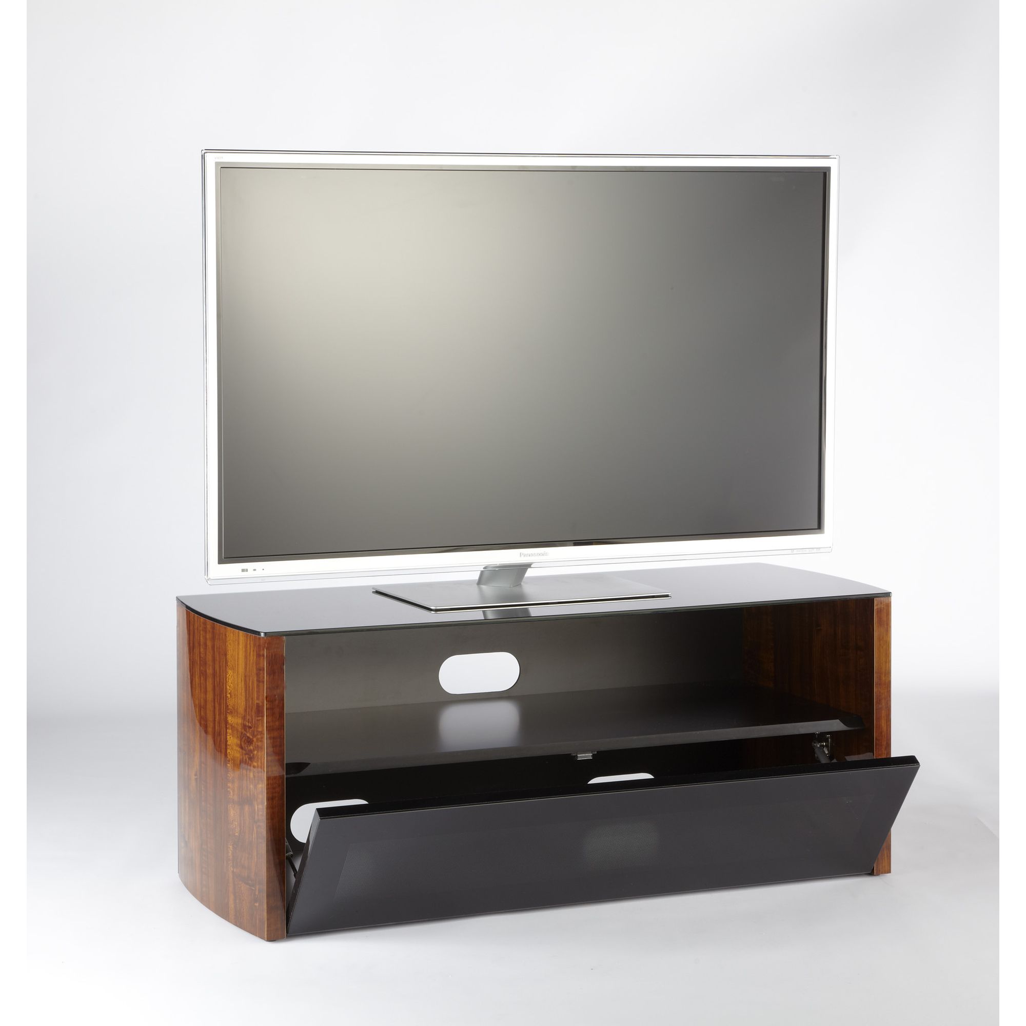 Iconic Acacia TV Stand - Walnut - 110cm at Tesco Direct