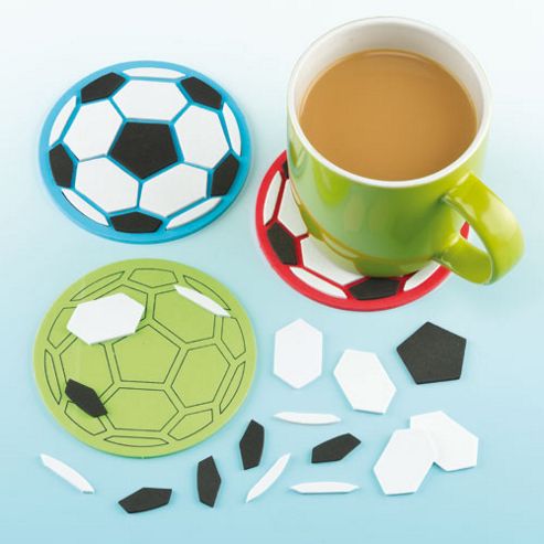 Image of Football Mosaic Coaster Kits - Pack Of 6 Children