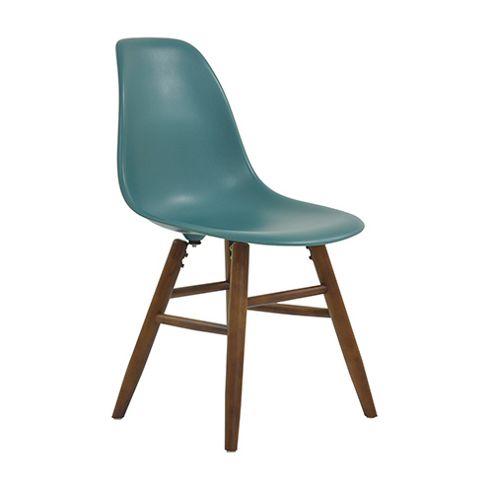 Image of Grw Dining Chair Marine Blue Walnut Leg