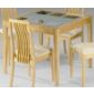 Julian Bowen Alaska Dining Table With Fixed Glass Top - 92cm