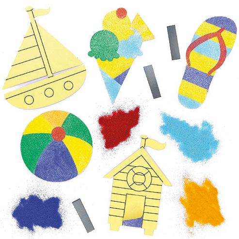 Image of Seaside Sand Art Magnet Craft Kits (pack Of 5)