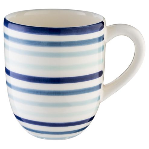 Image of Tesco Painterly Stripe Mug, Blue