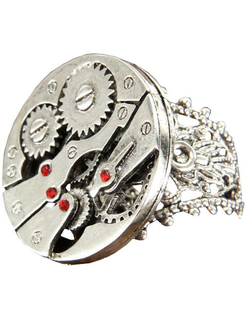 Image of Steampunk Ring (silver Gear)