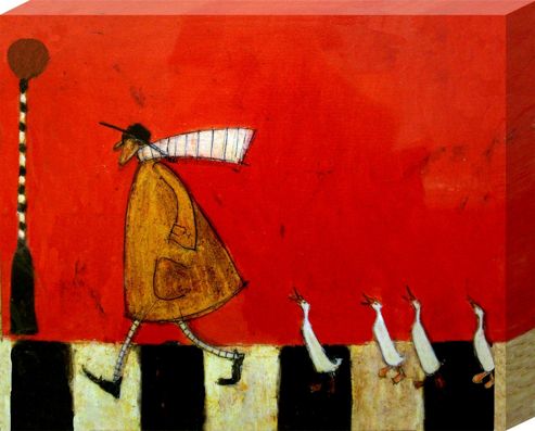 Image of Sam Toft Crossing With Ducks Canvas Print