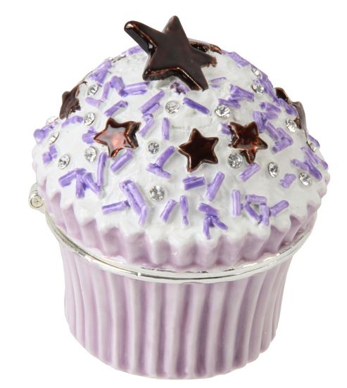 Image of Mini Lilac Sprinkles Cupcake Treasured Trinket