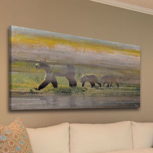 Image of Parvez Taj Three Little Bears Wall Art - 76 Cm H X 152 Cm W X 5 Cm D