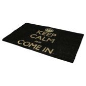Keep Calm PVC Coir Mat Black