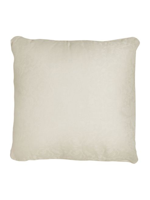 Image of Luxury Hotel Collection Baroque Jacquard Quilted Cushion Filled Cream