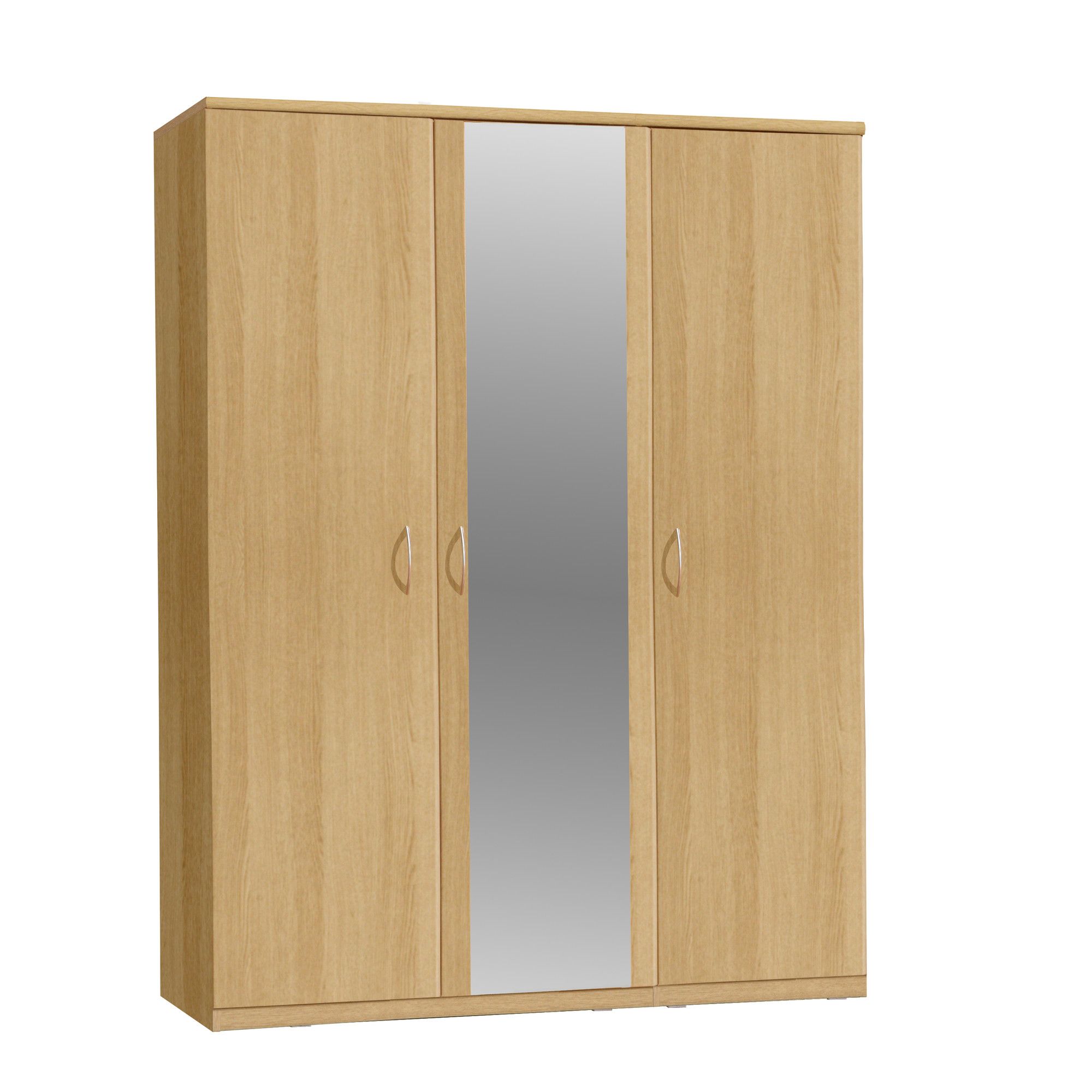 Forte Onyx Three Door Wardrobe with Centre Mirror at Tesco Direct