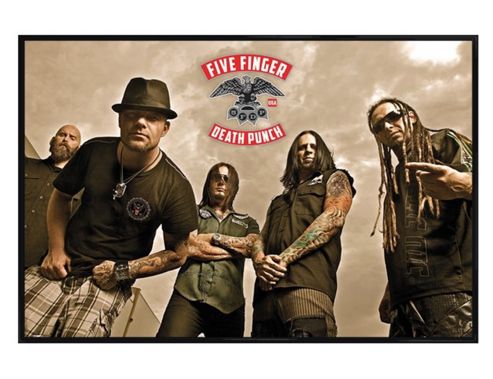Image of Five Finger Death Punch Gloss Black Framed 5fdp Poster
