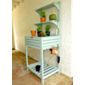 Potting bench with storage - eau de nil