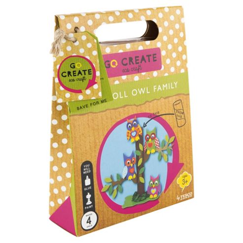 Image of Go Create Eco Craft Loo Roll Owl Family