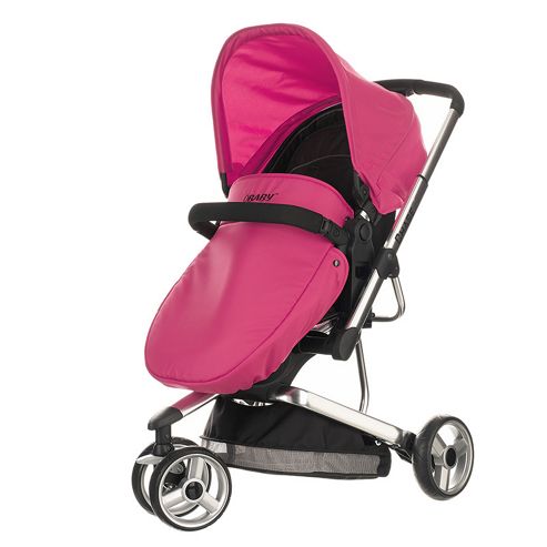Image of Obaby Chase 3 Wheeler Pramette, Black & Pink