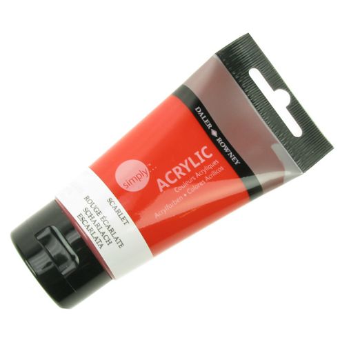 Image of Daler Simply Acrylic Scarlet 75ml