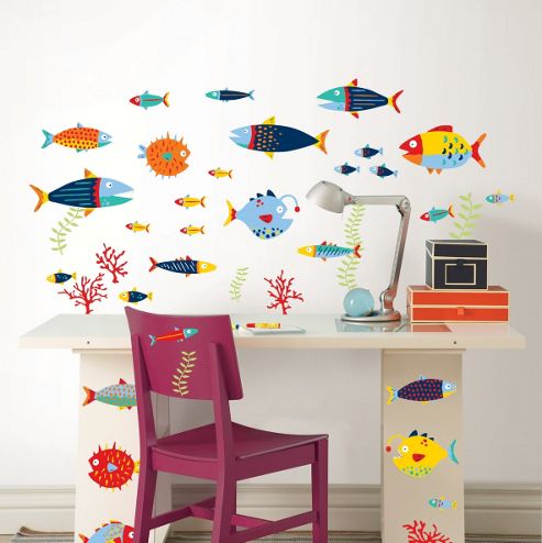 Image of Wallpops!kids Fish Tales Kids Wall Sticker Kit