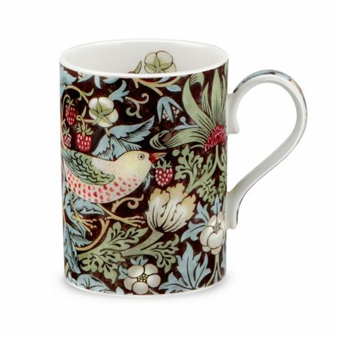 Image of Royal Worcester Morris & Co Strawberry Thief Mug, Chocolate
