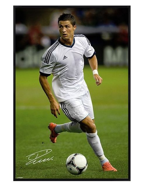 Image of Real Madrid Football Club Gloss Black Framed Cristiano Ronaldo Poster