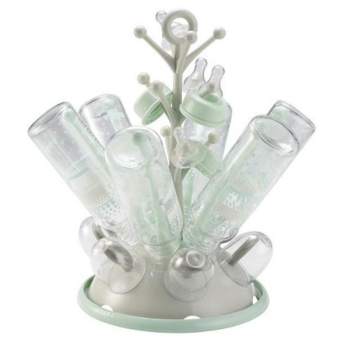 Image of Beaba Feeding Bottle Draining Rack Grey And Blue