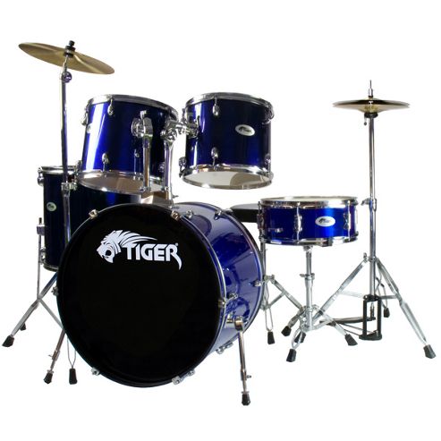 Image of Tiger Blue Full Size Drum Kit