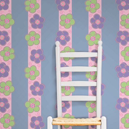 Image of Wallpops Poppies Stripes Wall Stickers