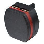 Dual USB At Home LED Compact Charger (Black) For Acer Iconia