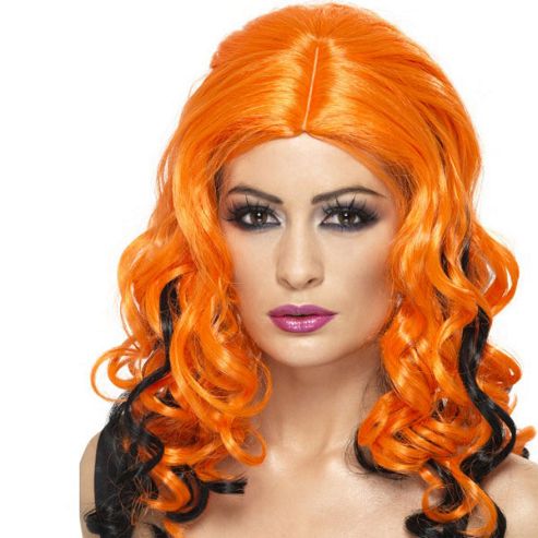 Image of Witch Wig - Orange & Black