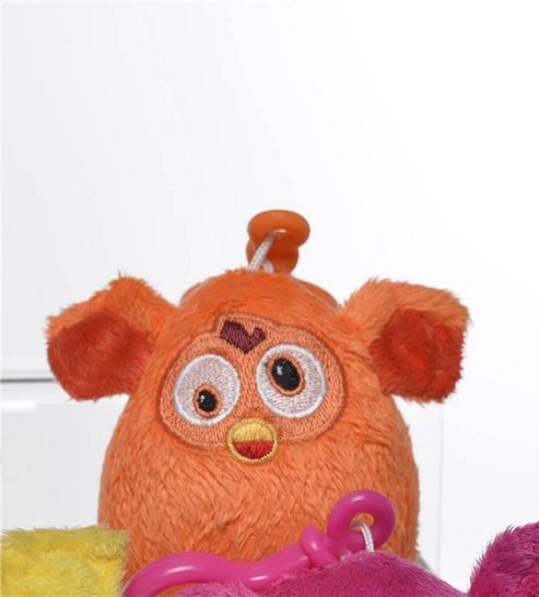 Image of Furby 7cm Keychain - Plush, No Sound - Orange