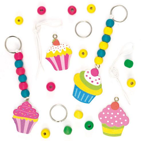 Image of Cupcake Keyring & Bag Dangler Kits (pack Of 4)