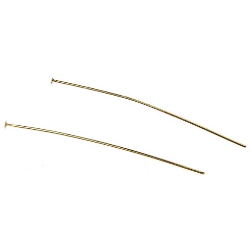 Image of Flat End Head Pin Hard - Gold - 100 Pack