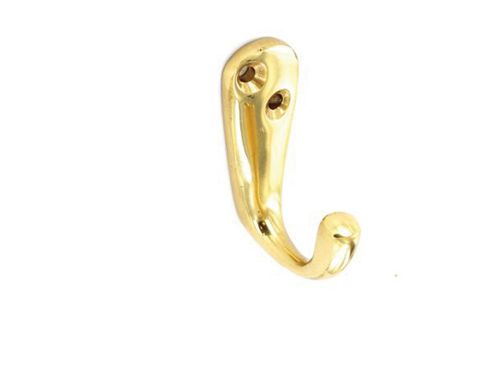 Image of Securit S2566 Robe Hook Brass 50mm X2