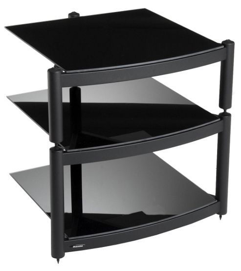 Image of Atacama Equinox 3 Shelf Hi-fi Stand In Black