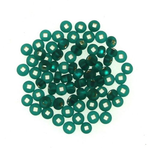 Image of Czech Seed Bead 6/0 S/l Matt Teal Green