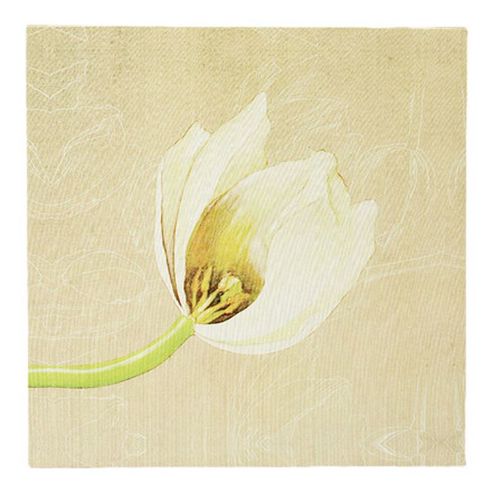 Image of Premier Housewares White Flower Printed Canvas Art