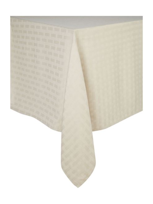 Image of Casa Couture Basket Weave Tablecloth In Beige