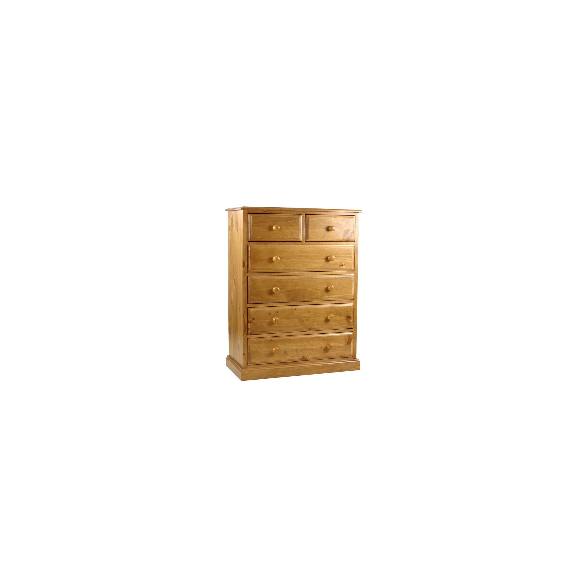 Kelburn Furniture Pine 2 Over 4 Drawer Large Chest in Antique Wax Lacquer at Tesco Direct
